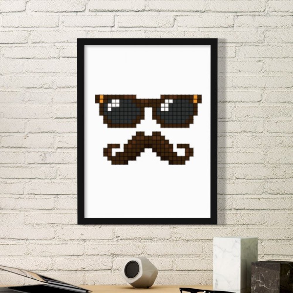 Etiqueta del Regalo Pequeña Negro de Cuadro Decorativo de Gafas