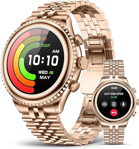 Reloj inteligente de lujo de alta gama para hombres, esfera giratoria (bisel de corte de hacha) smartwatch, pantalla AMOLED de 1.32 pulgadas,