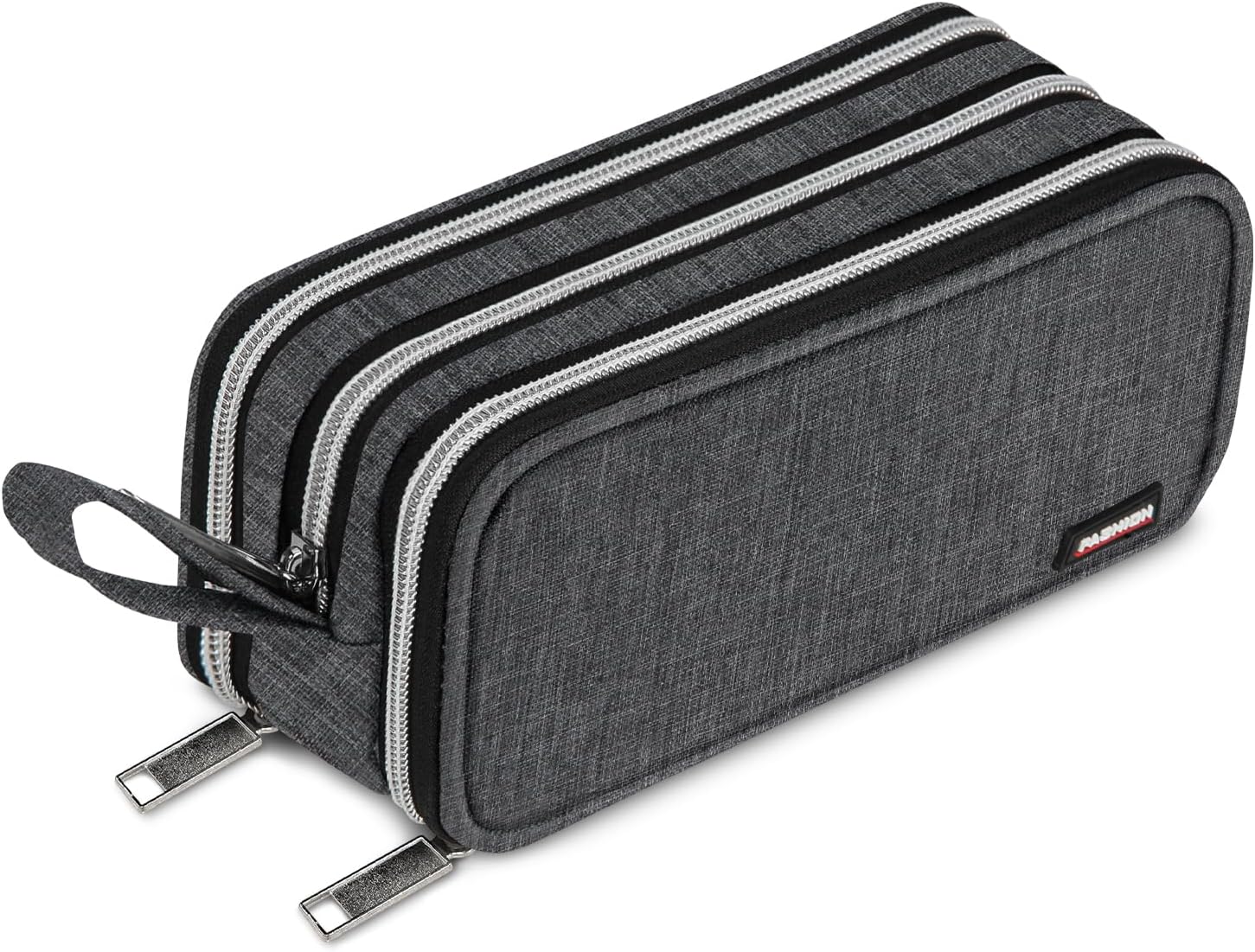 KTMOUW Large Pencil Case 3 Compartments Canvas Pencil Pouch for Adult Kids