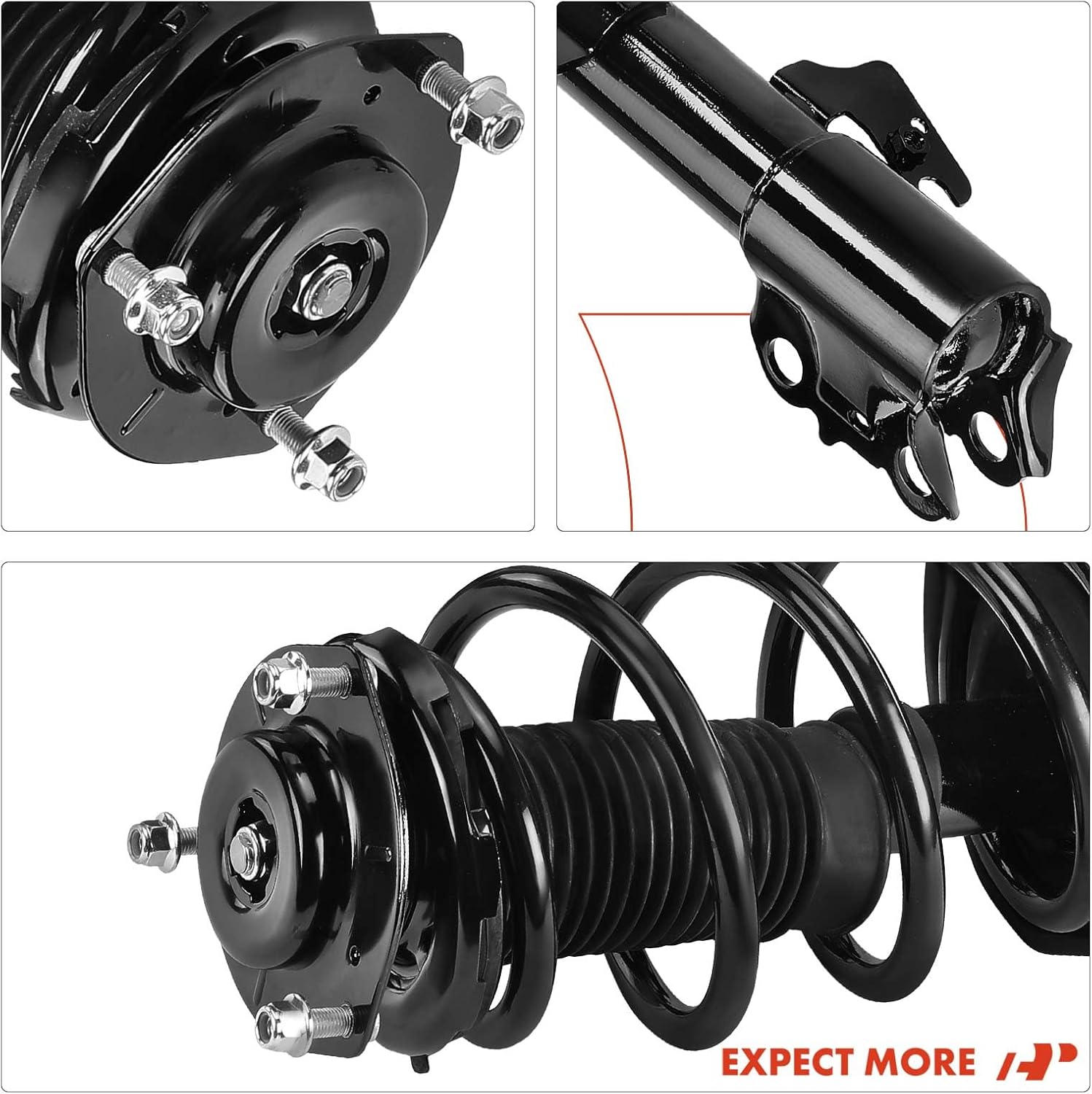 A-Premium Front Struts Compatible with [FWD] Toyota Sienna 2015-2020, w/ 8 Passenger Seating - 2x Replacement Suspension Complete Strut Assembly Shock with Coil Spring