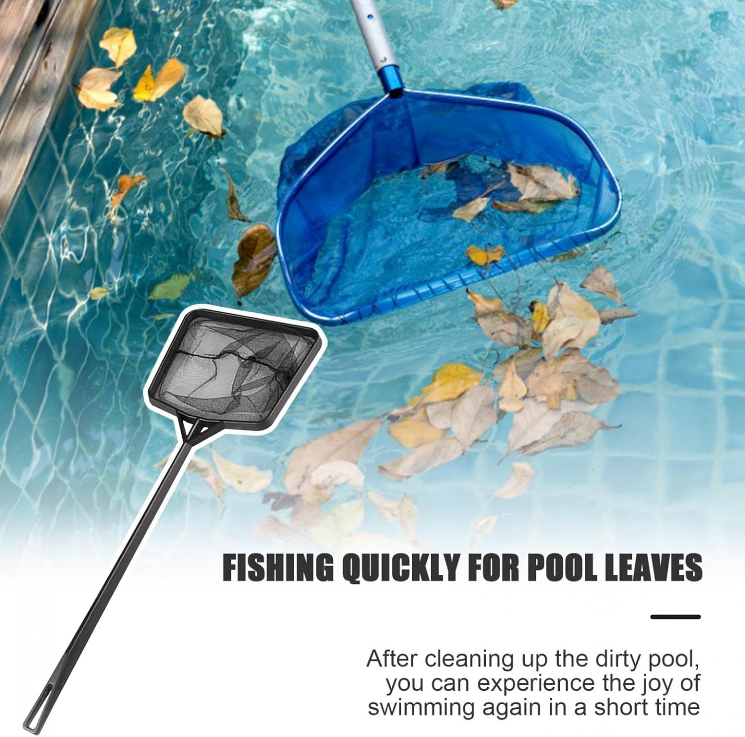 Buy Pool Leaf Skimmer Net for Cleaning, Mini Professional Blade Rake