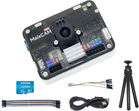Sipeed MaixCAM Pro AI RISC-V Development Board Kit, SG2002 WIFI6 AI Smart Vision Image Sensor, 1TOPS NPU IMU PMU for AI Face Object Tracking, Support Phython C/C++ SDK MaixCAM Pro1