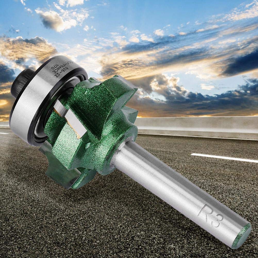 1/4 Inch Shank Edge Trimmer Router Bit Woodworking Milling Cutter 4 Teeth For Wood And Laminate, 1/4 * R3 - Image 4