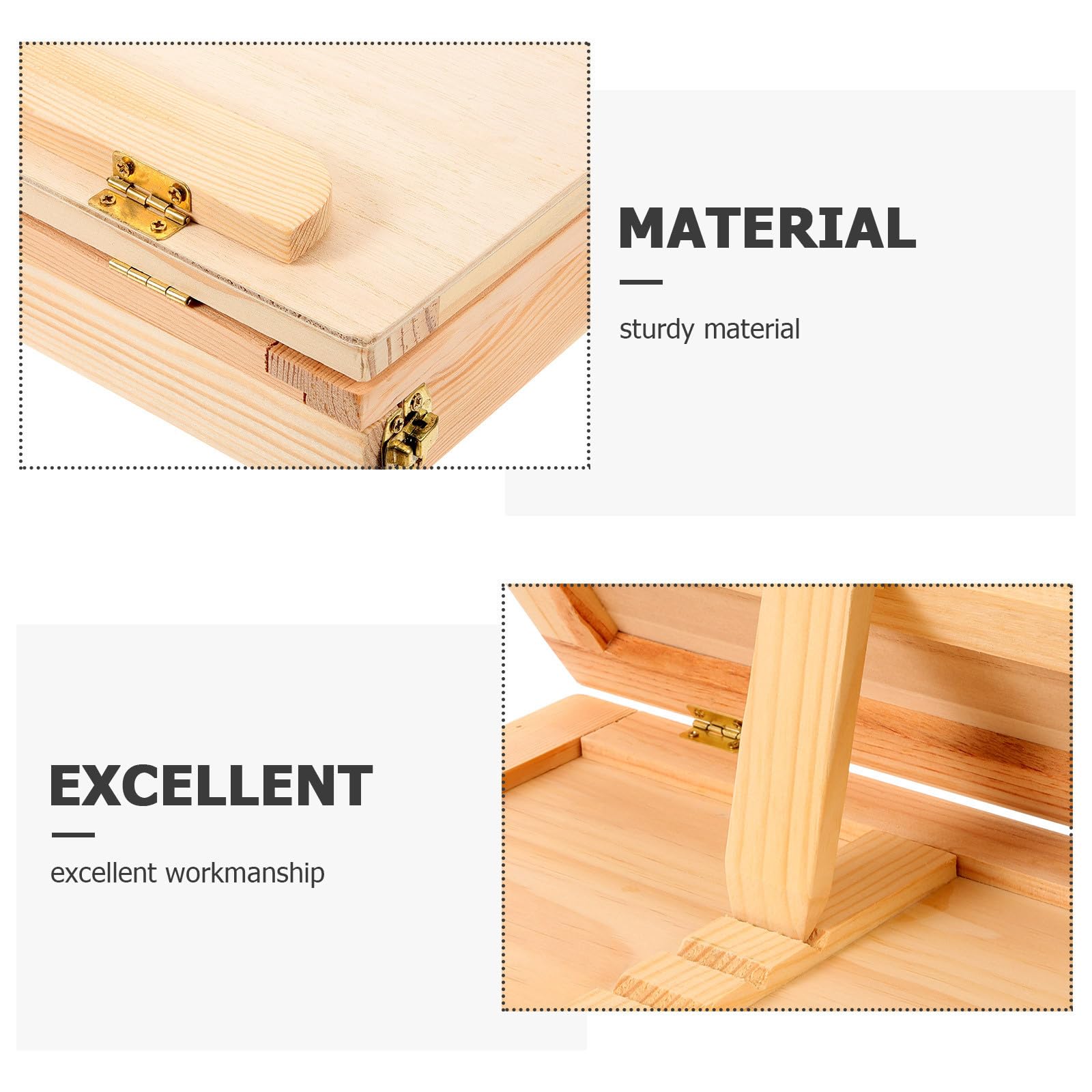 HEMOTON Tablero de Dibujo Portátil Diseño Creativo y Conveniente de Madera con Cajón para Estudiantes en Viajes de Arte y Dibujo