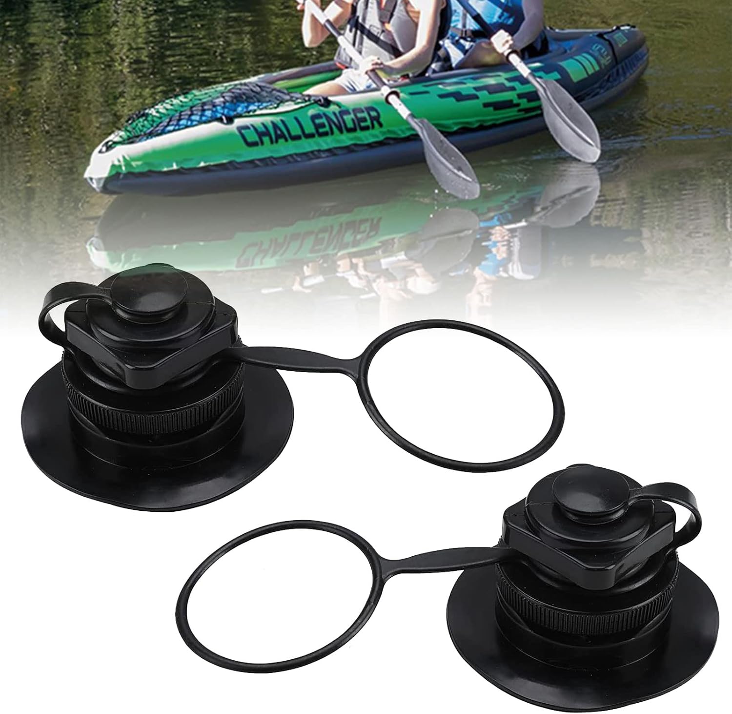 ehomiiii 2 Pcs Air Valve Inflatable Boat Antileakage Dinghy Valve Cap