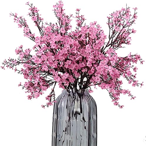 JAKY-Global - Flores velo de novia artificiales, tela de seda, 6 ramos de plantas falsas europeas para decoración de bodas, ramos de tacto real,