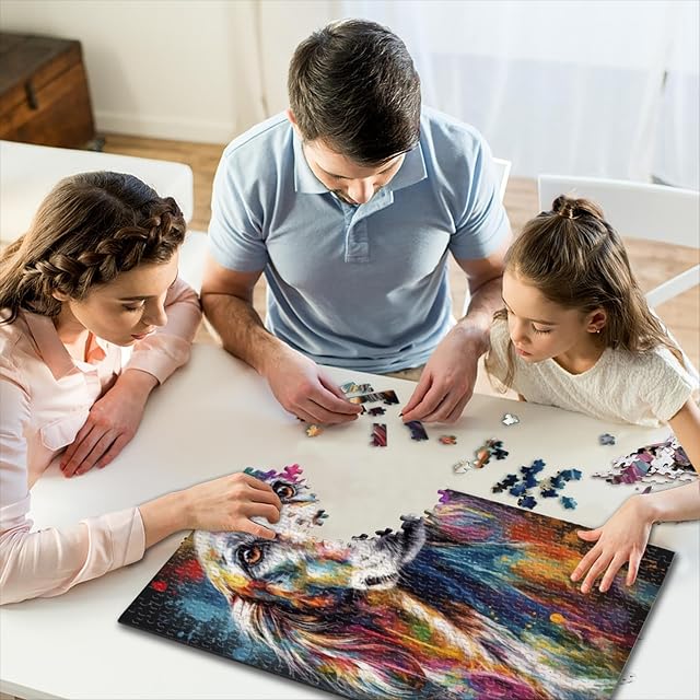 Foto 5 de 6 de Rompecabezas de 1000 Piezas Pintura Saluki 100% cartón Reciclado para Adultos y niños a Partir de 12 años…