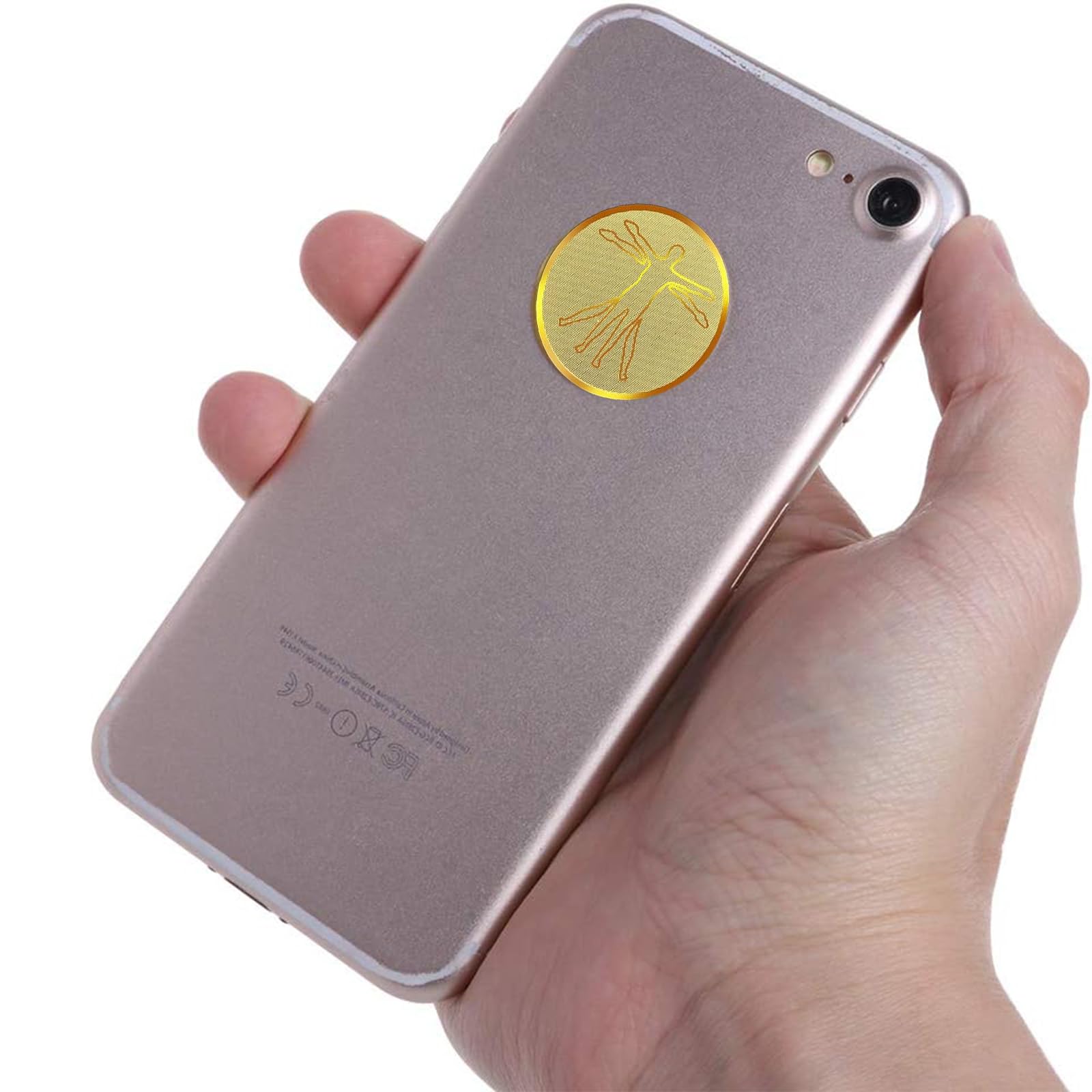 10 Pezzi Adesivi Protettivi Anti Radiazioni,Oro 24 K,per Telefoni Cellulari,Tablet,Blocchi,5G,Wi-Fi,Bluetooth,Neutralizzatore per Telefoni Cellulari Computer Laptop Dispositivi Elettronici