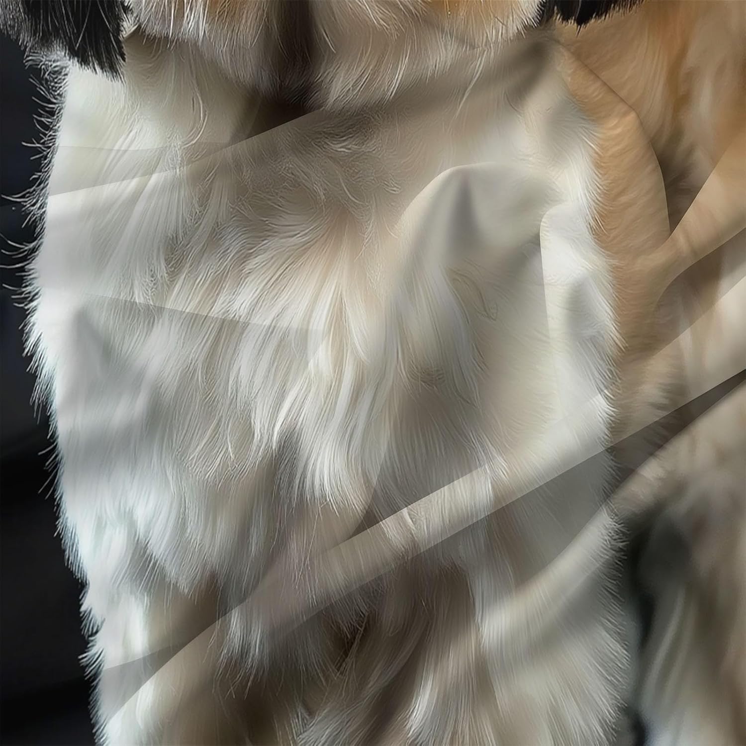 Realistic Shih Tzu Dog, Duvet Cover Set Queen Size 91 x 91 inches, 3 Pieces Black Print Comforter Cover Set, Super Soft Bedding with Zipper Closure for Toddle Kids Children Boys Girls and Teens