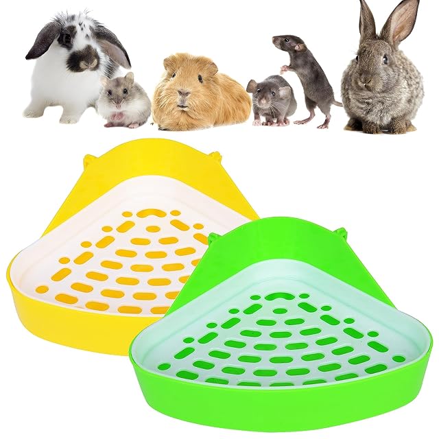 2 Unidades de Aseo para Animales pequeños, triángulo de Animales pequeños, Inodoro para Mascotas
