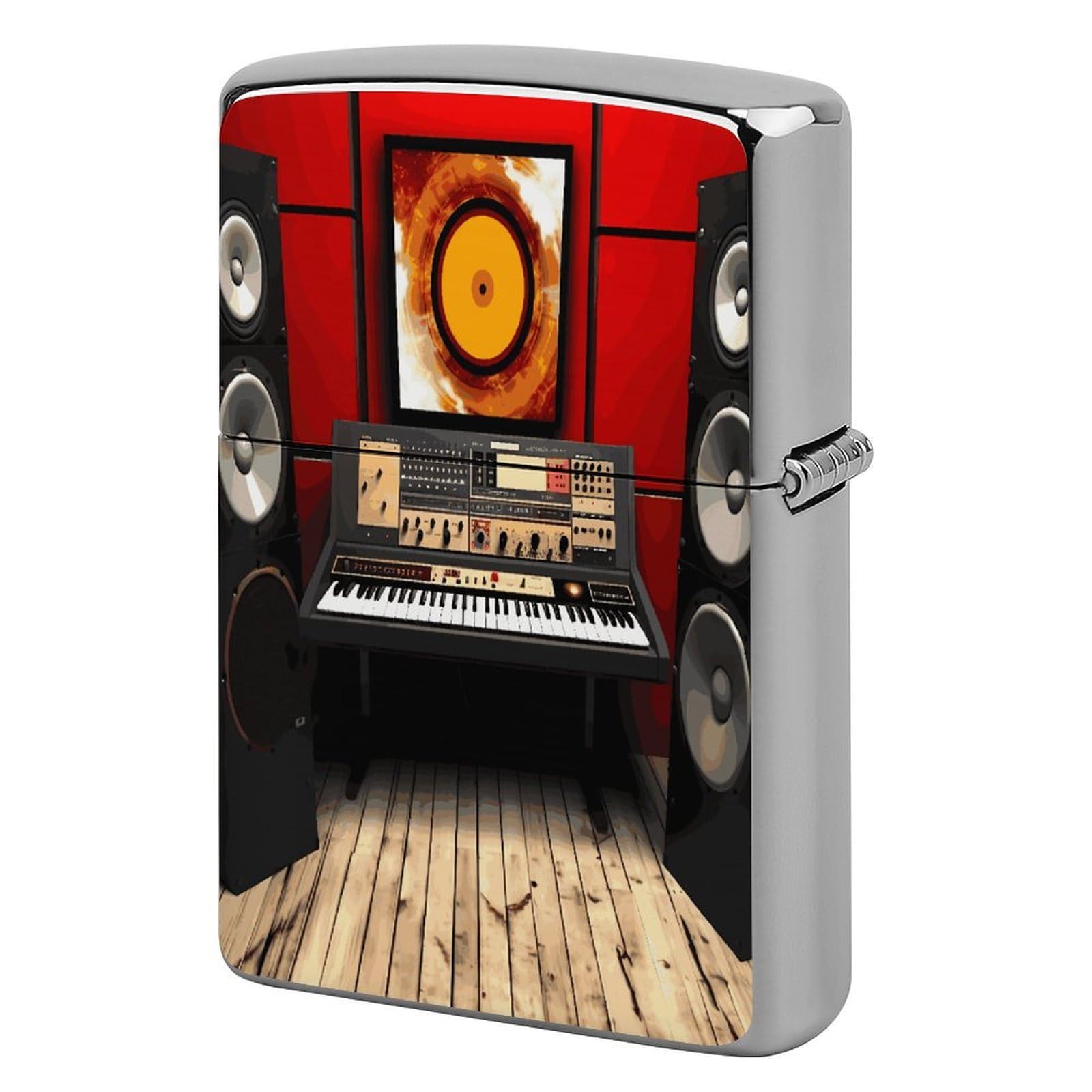Fekiloot Style Music Studio Lighter Case Cover Metal Lighter Case