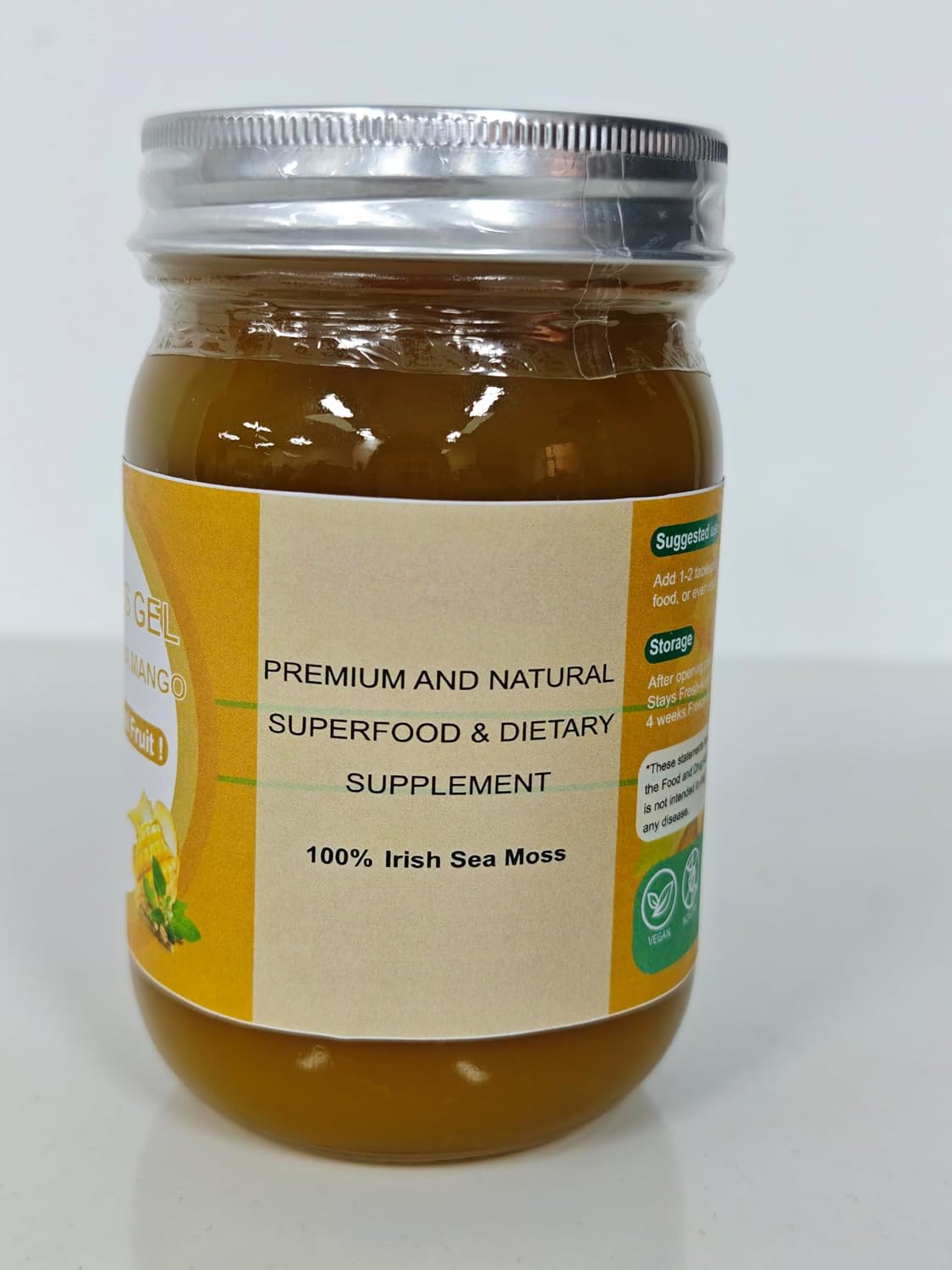 Seamoss Gel,Seamoss with Irish Sea Moss,Sea Moss Supplement-Immune Support-15OZ Sea Moss Advanced (Ashwagandha Mango)