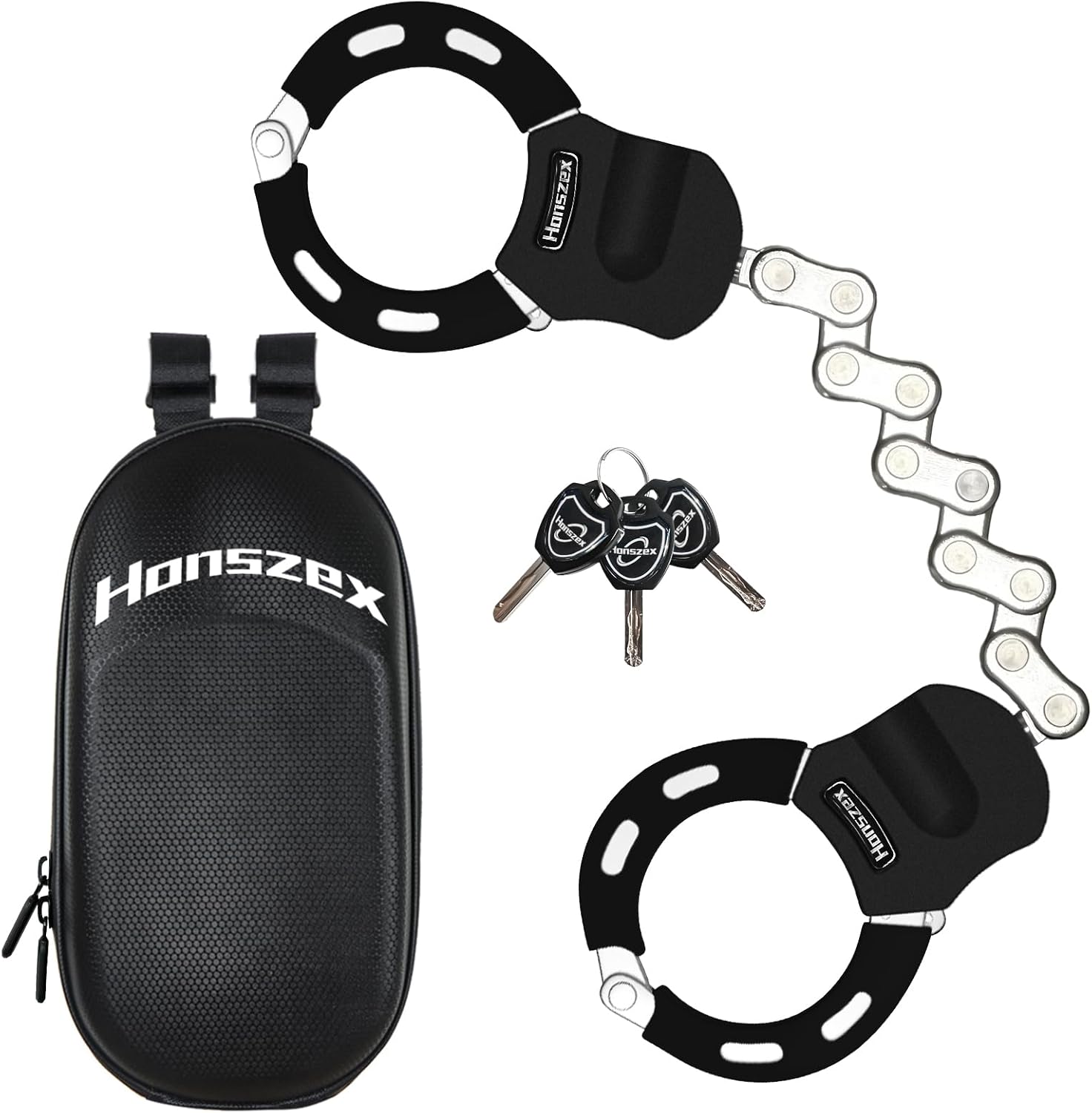 Honszex Electric Scooter Locks, E Scooter Handcuff Chain Lock, 23