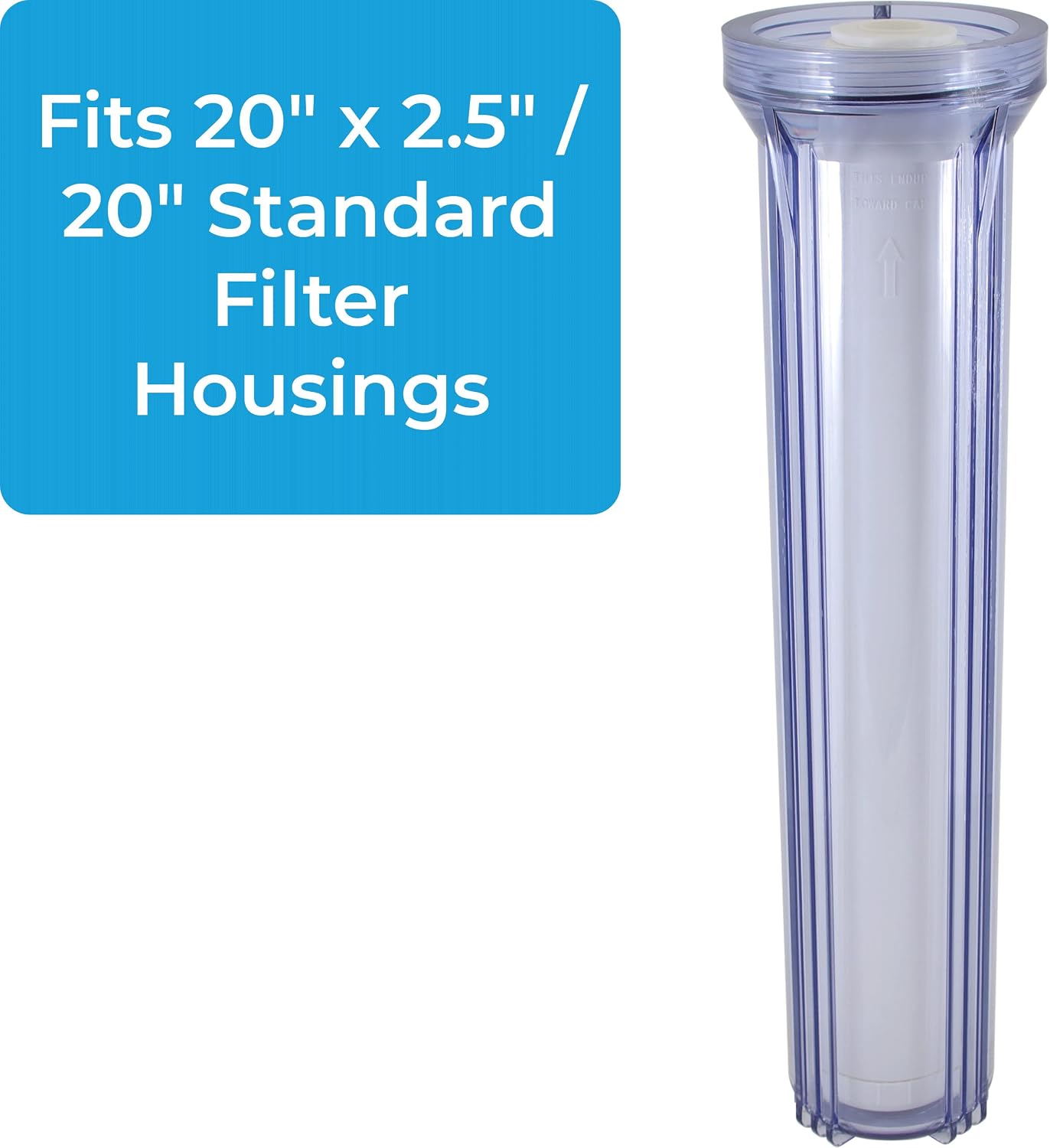 SpiroPure 20x2.5 Empty Refillable Filter Cartridges with Polyester Pads (Case of 6)