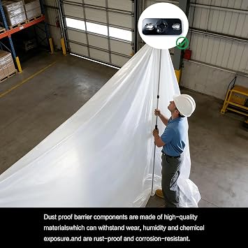 ZipWallスタイルシステム用3Dプリントユニバーサルダストバリアヘッド 軽量乾式壁リフォームダストコントロール4個 - ブラック