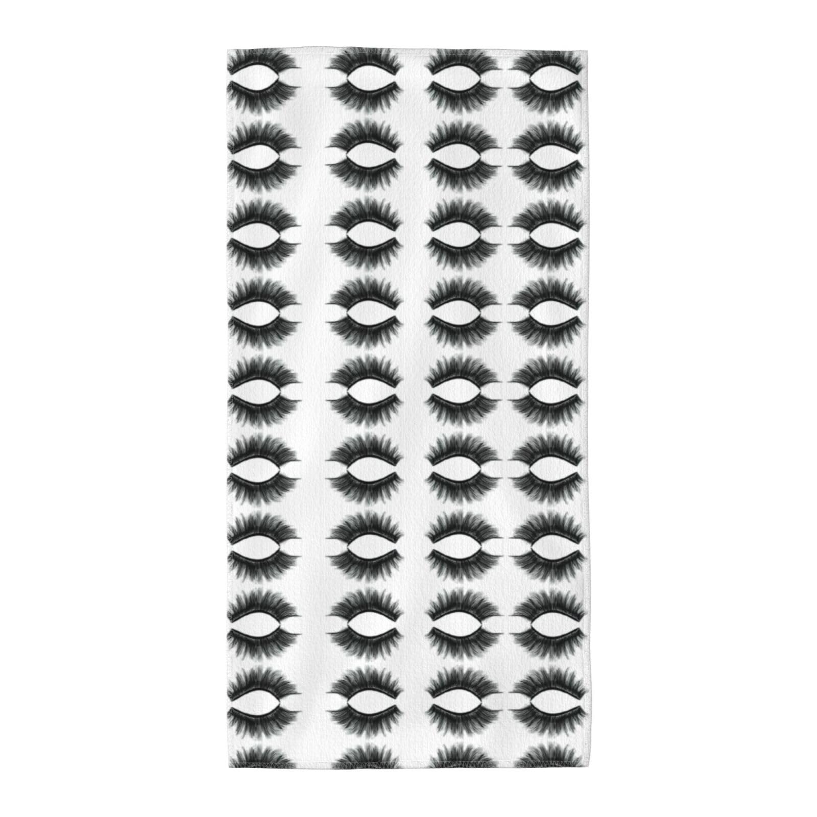 WYCZHY Eyelash Printed Quick Dry Beach Towel For Camping Travel Vacation