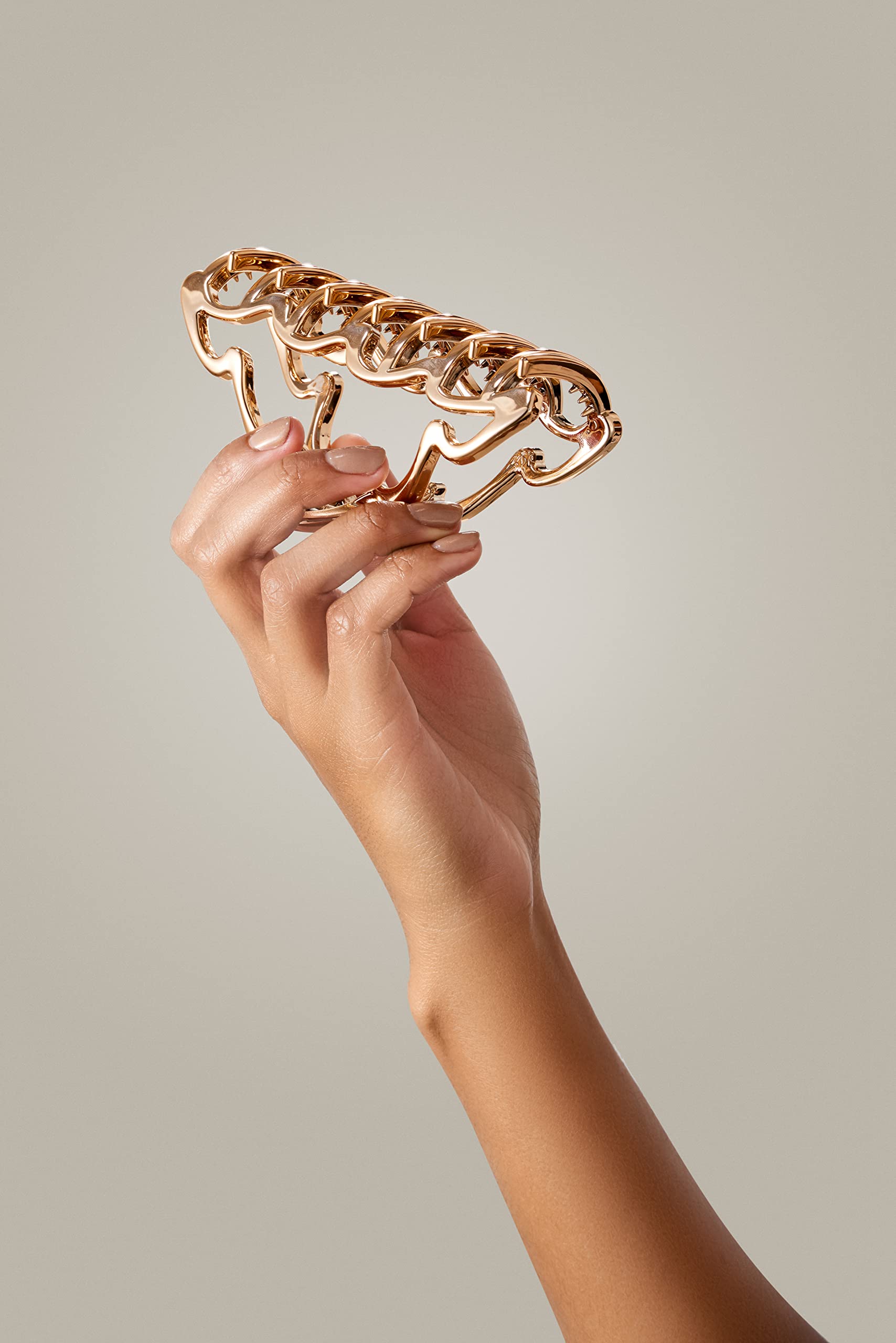 Ouidad Made for Curls XL Claw Clips, Gold and Silver, 2 Count