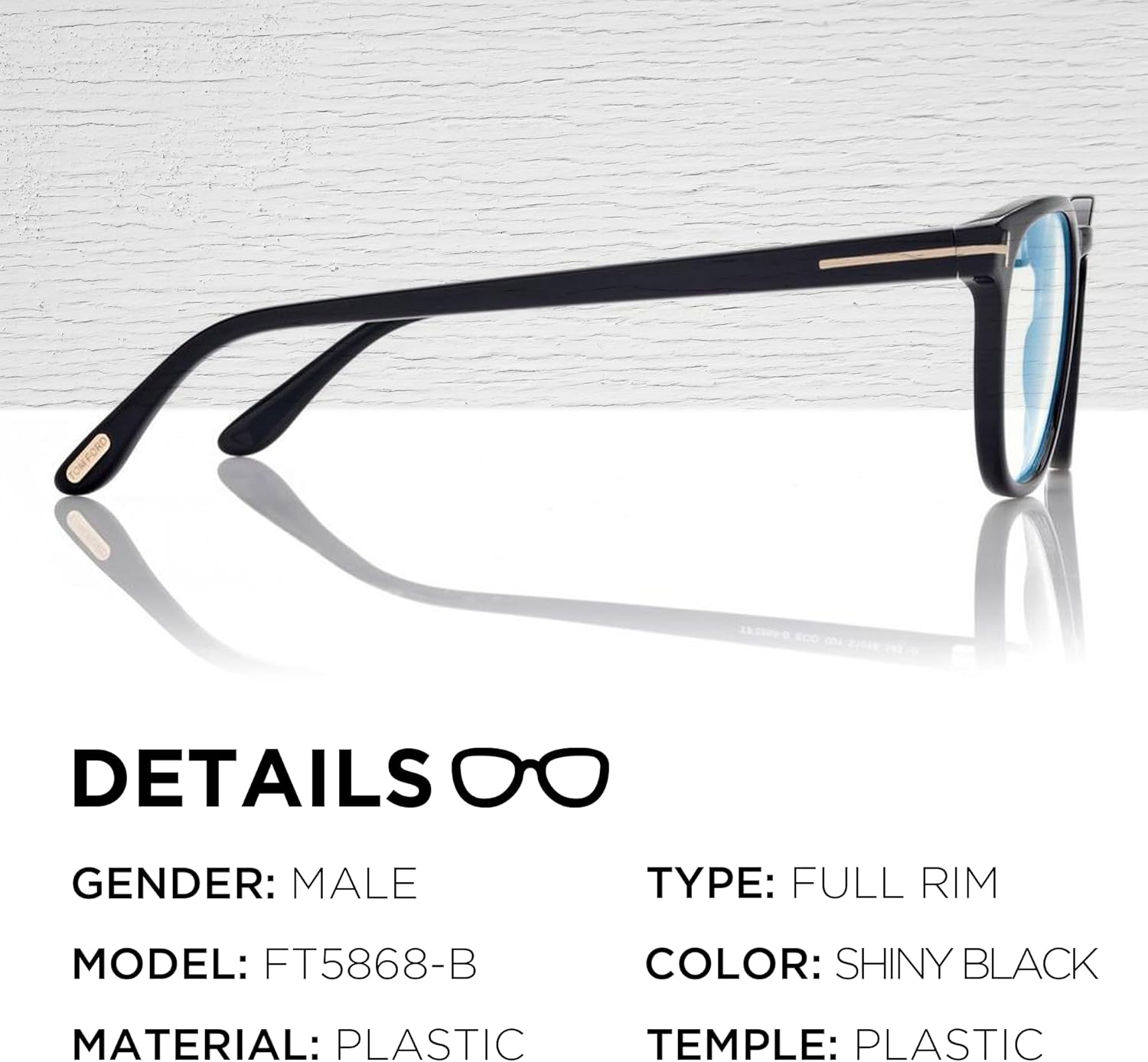 Tom Ford FT5868-B Square Shape Eyeglass Frame With Luxury Eyewear Kit - Image 2