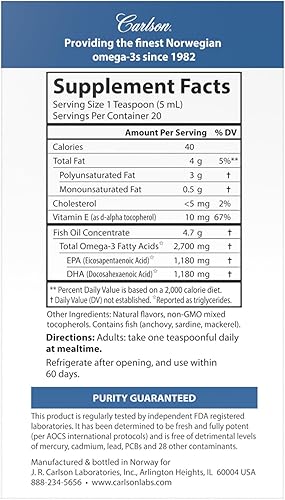 Miniatura 2 de Carlson Med Omega, Limón-Lima, 2,700 mg Omega-3, 3.4 fl oz