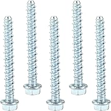 10 PcsConcrete Screws, M10 x 80mm Concrete Bolts, Masonry Screws for Brick Wall, Flange Hexagonal Head Heavy Duty Concrete Anchor Bolts Set for Masonry Wood Stone Marble Brick Screwsset