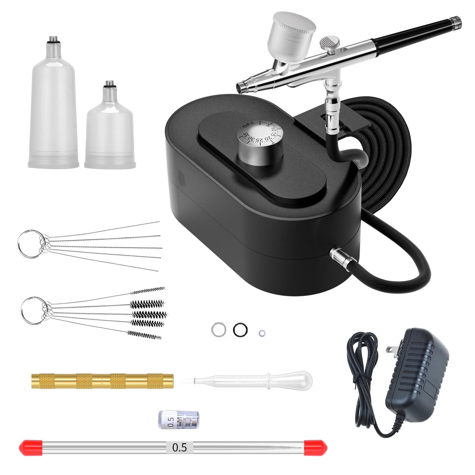 Kit aérographe compresseur pour réparer meubles et manucure fine