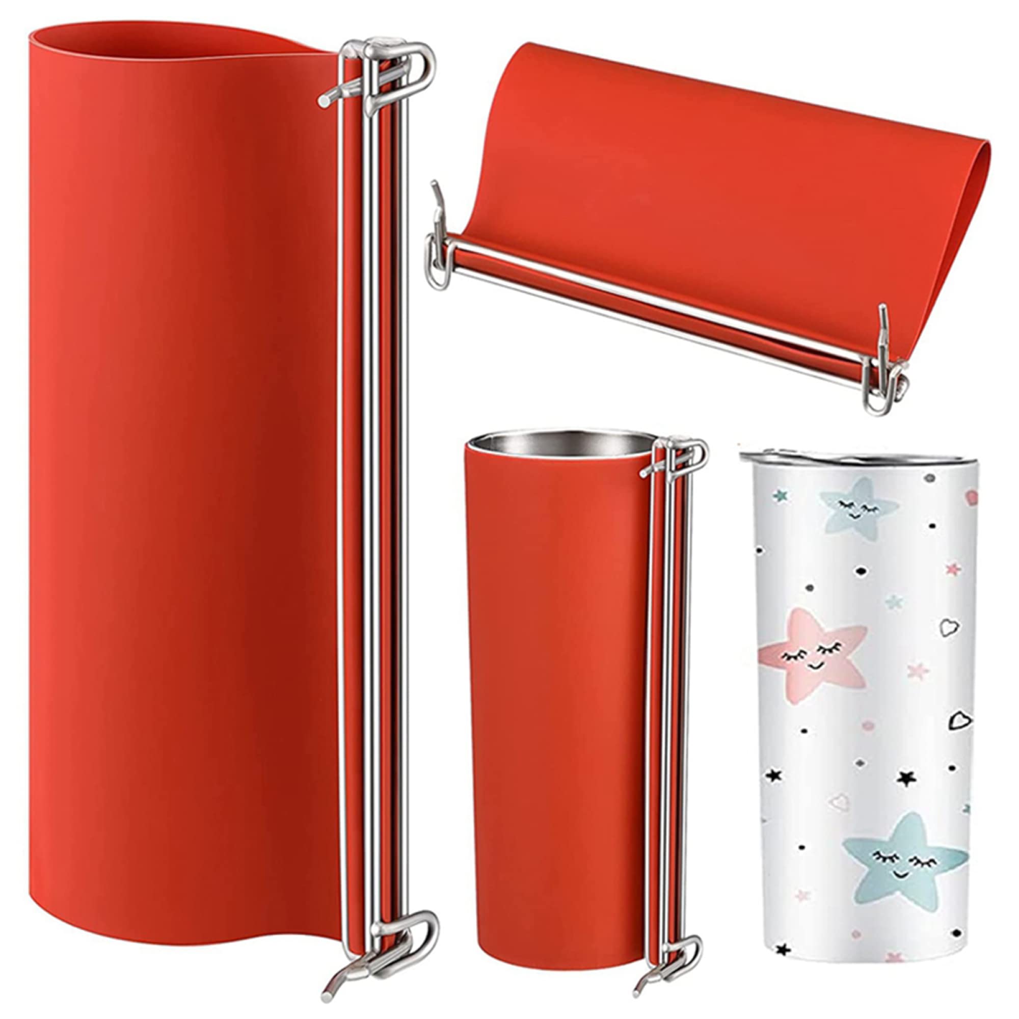Pince silicone sublimation avec boucle metal pour tasse 3d