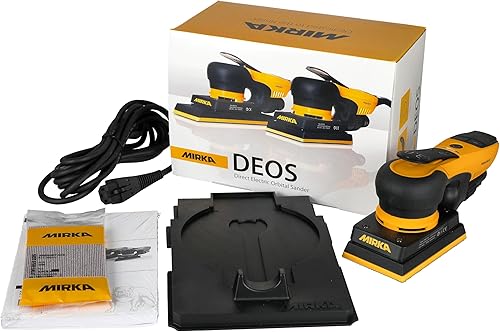 Miniatura 2 de Mirka DEOS - Herramienta de lijadora orbital eléctrica directa 353XCV  3 pulgadas x 5 pulgadas  órbita de 0.118 inlijado sin polvo  MID3530201US