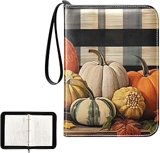 Pumpkim Fall Waterproof Trading Card Binder,400-Pocket Trading Album Display Holder,Display Case with Card Sleeves Set for Soccer Card,Gaming Cards,and Other TCG 2011660