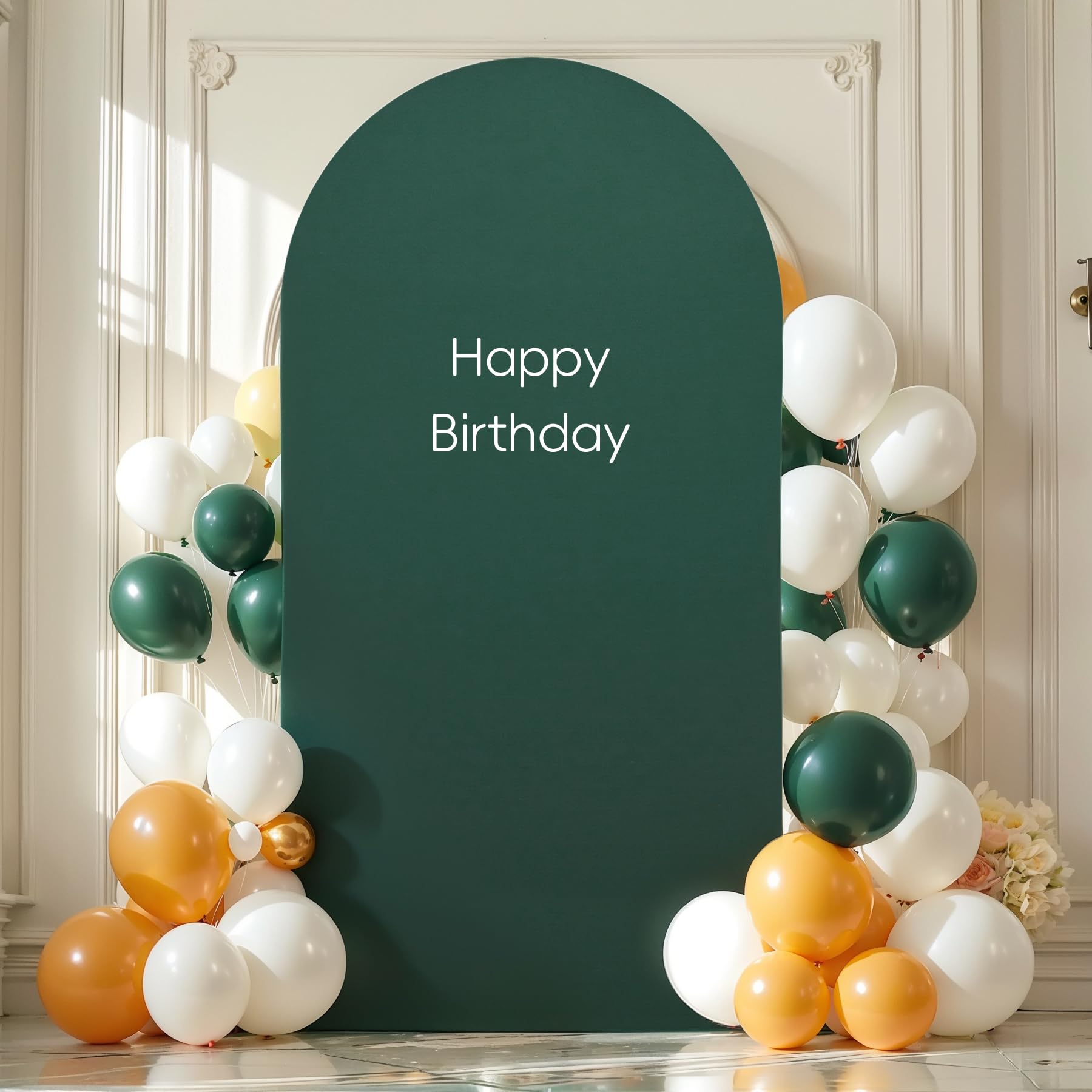 Bogenhintergrund Kuh-Muster – Spandex, Dehnbar, 1,8 M | Für Babyparty, Geburtstag, Fotohintergrund