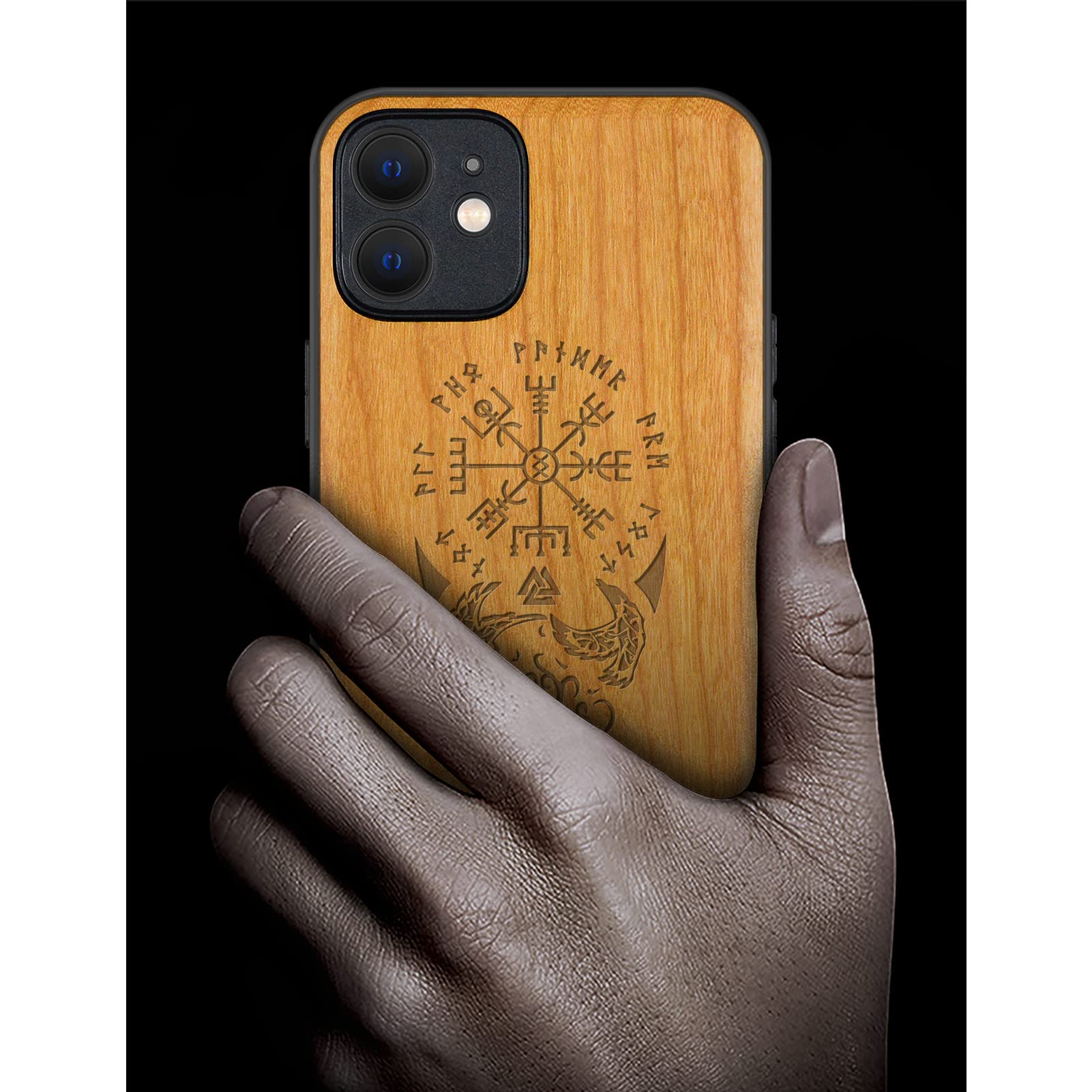 Carveit Funda Para IPhone 13 Magnética Carcasa [Grabado En Madera E