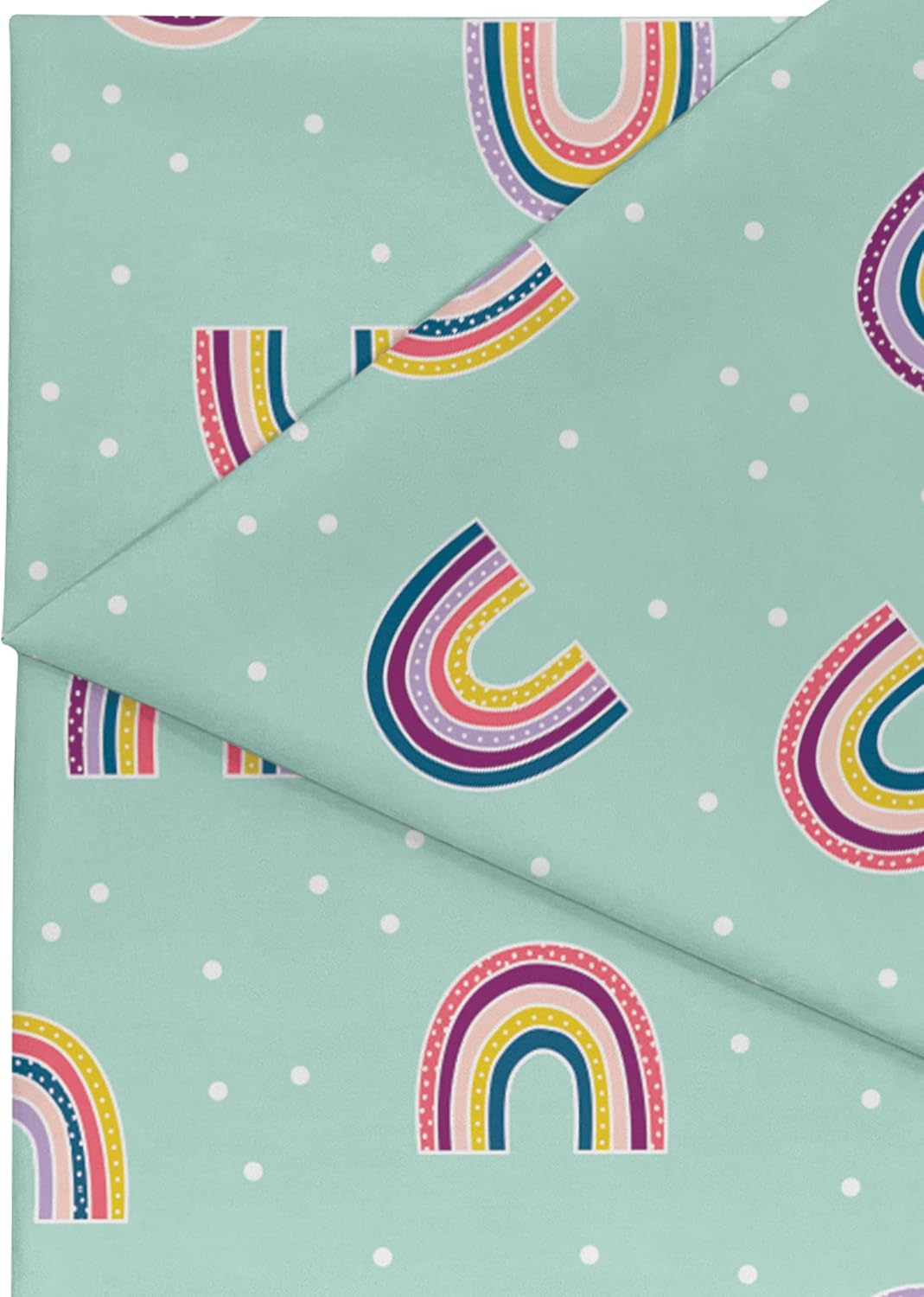 Teacher Created Resources Oh Happy Day Rainbows Creative Class Fabric for Classroom Bulletin Boards, Pillows, Curtains, and Crafts