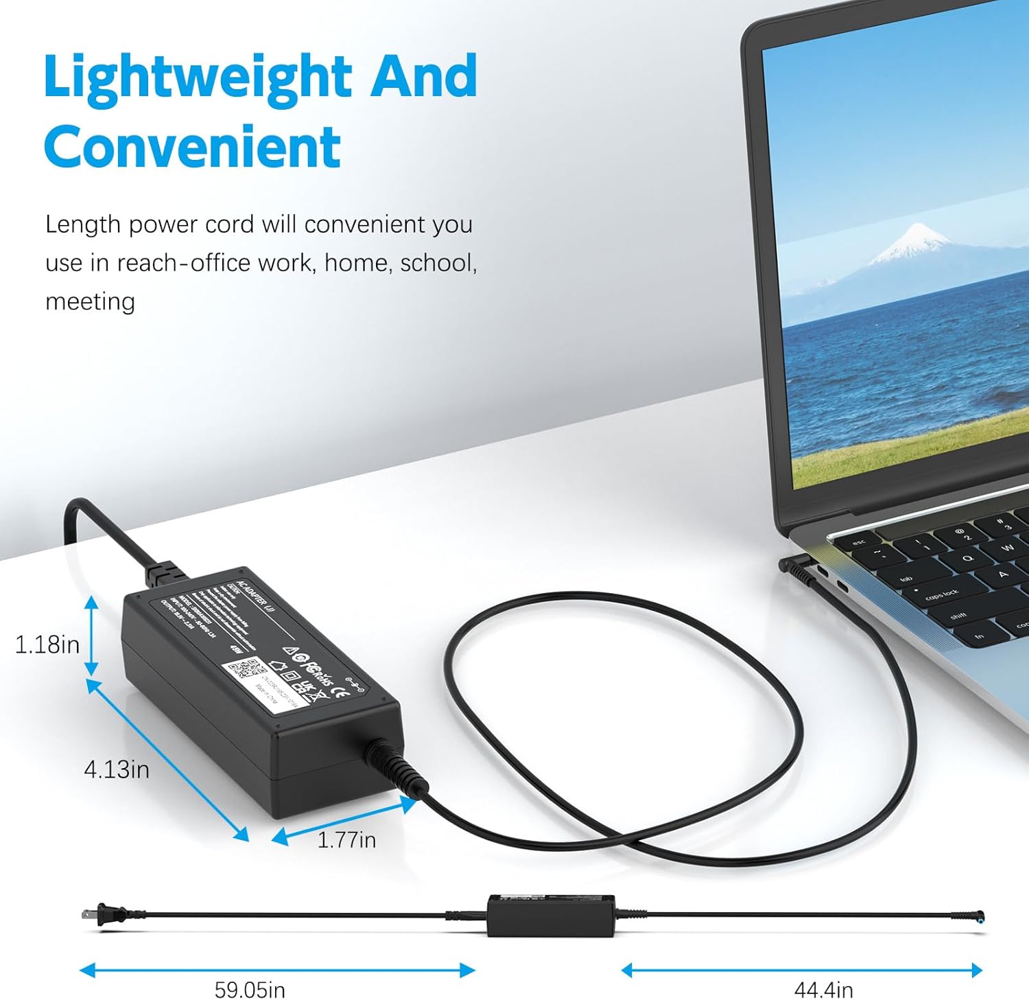 45W 19.5V 2.31A Laptop Charger Compatible with HP Stream 11 13 14, Pavilion, Elitebook Folio, Spectre, Pavilion Touchsmart, Spectre Ultrabook, Envy Power Supply (4.5mm x 3.0mm) image 7 of 7 B078K4MKVB