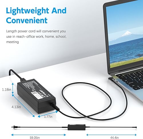 Miniatura 7 de LJO-EEIH Cargador 45W 19.5V 2.31A Adaptador de CA compatible con HP Stream 11 13 14, Pavilion, Elitebook Folio, Spectre, Pavilion Touchsmart,