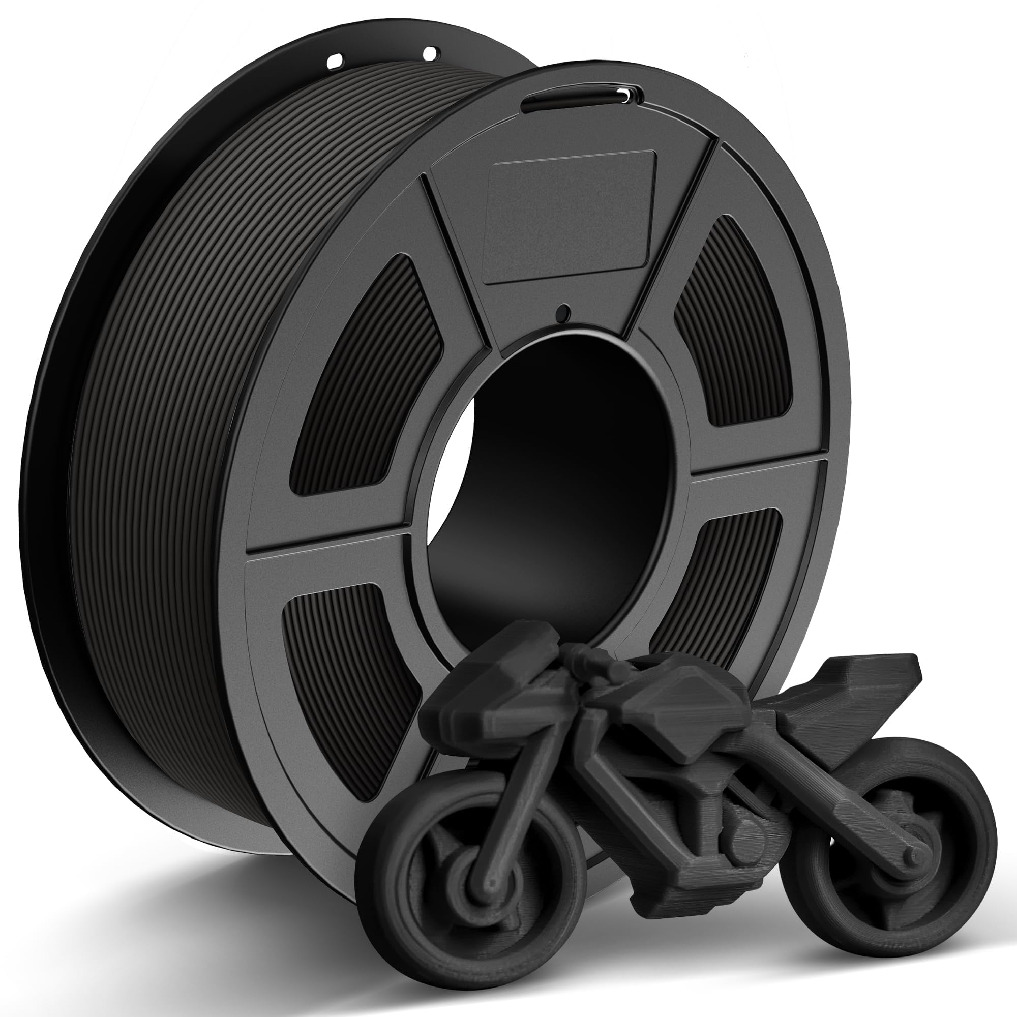 TECBEARS Rapid PETG Filament 1.75mm Schwarz 1KG, High Speed 50-600mm/s PETG 3D Drucker Filament Maßgenauigkeit +/- 0.02 mm, Elegante Matte Oberfläche, 1000g (2.2lbs) Kompatibel mit FDM Drucker