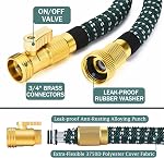 50ft Bâton de jardin extensible avec 9 Fonctions Buse et 4-Layers Le tuyau d'eau de latex est léger et flexible sans ink-free le meilleur choix pour l'arrosage et le lavage.