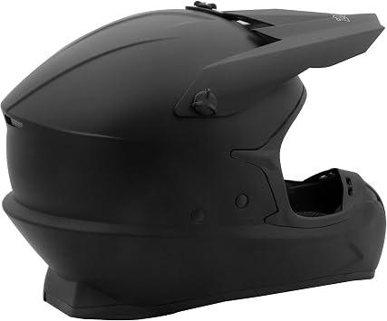 Zorax ZOR-X305 Motocross Helmet - Matt Black M (57-58cm) | Dual Sport Motorbike ECE Approved Dirt Bike MX Crash Helmet