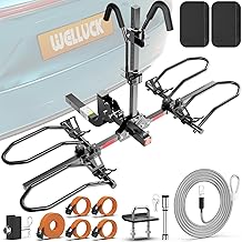 WELLUCK Bike Rack for Car,200LB 2 Ebike Rack Hitch with Up to 5-inch Fat