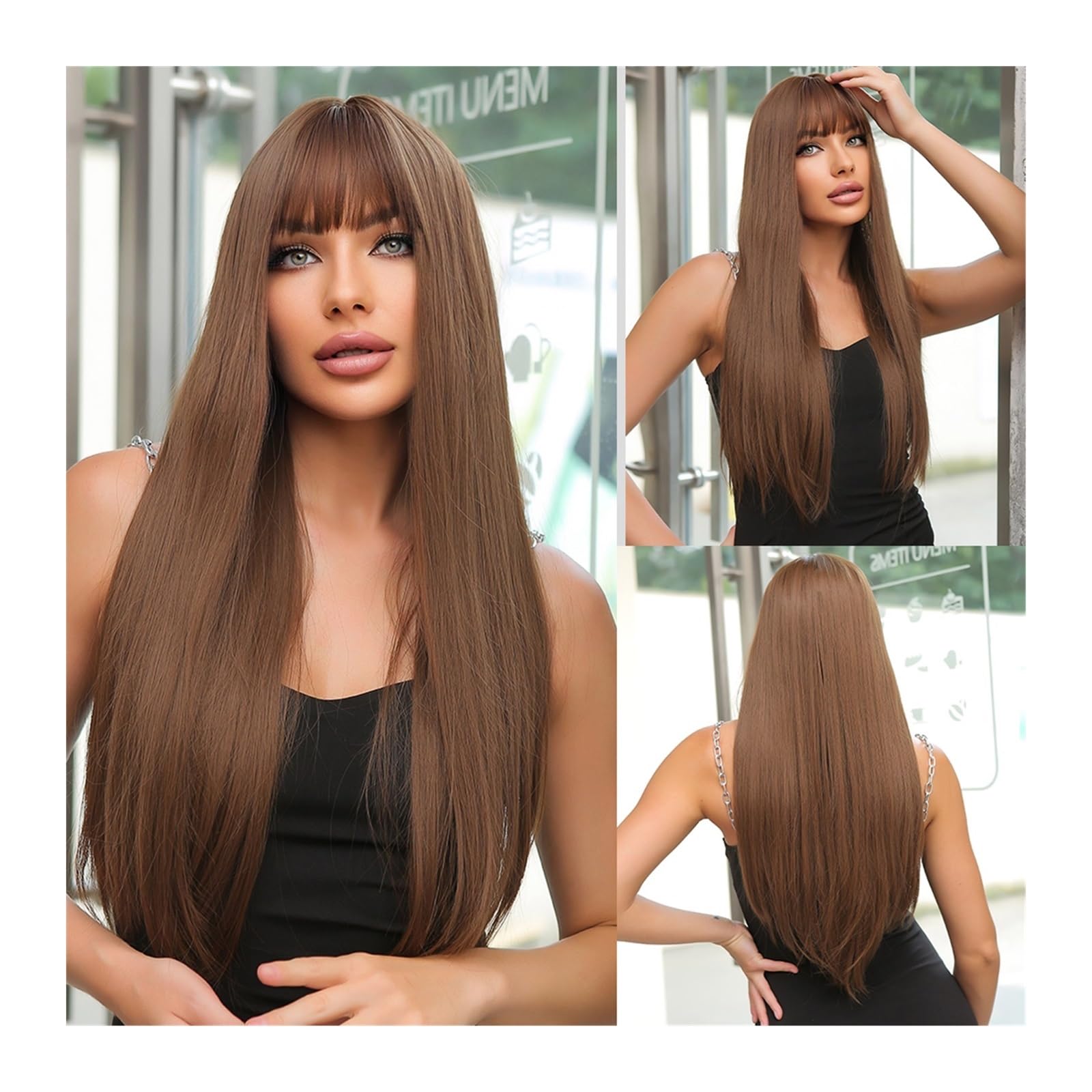 Amazon.co.jp: フルウィッグ ナチュラルヘアウィッグ 耐熱ファイバー