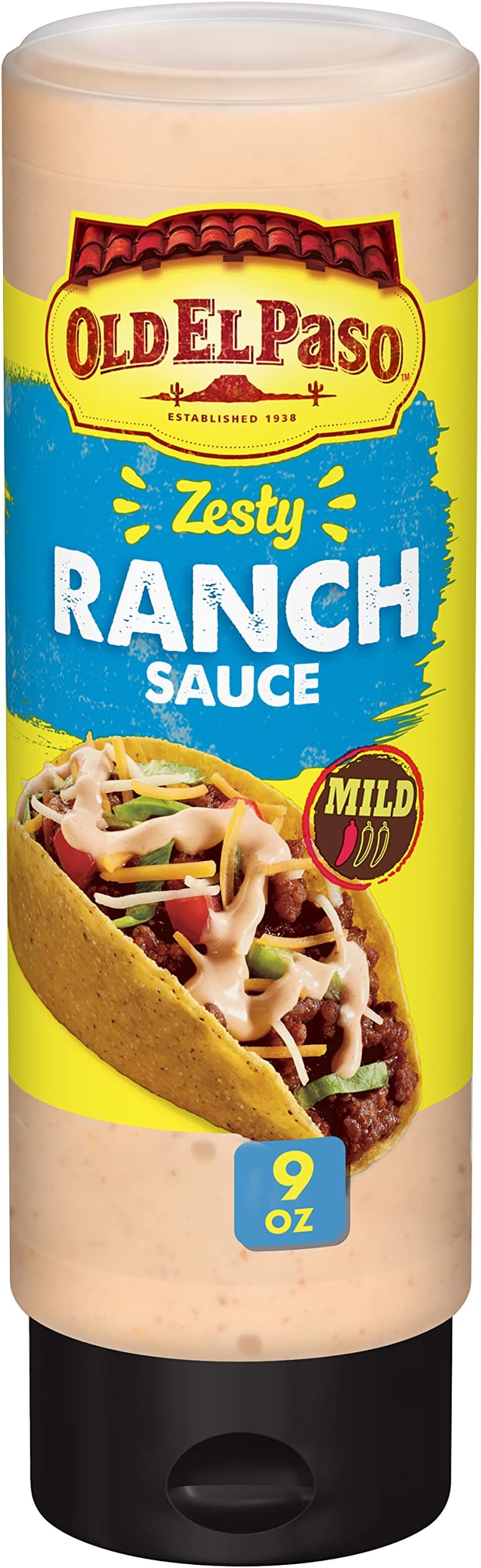 Old El Paso Taco Sauce, Zesty Ranch Sauce, Squeeze Bottle, 9 oz.