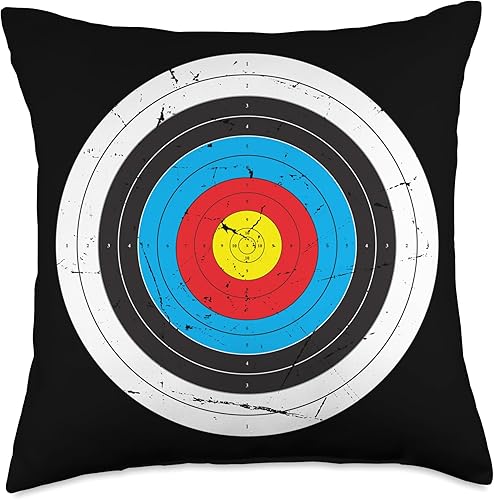 Miniatura 5 de Archer Gifts Archery Accessories & Stuff (Impresión en la parte posterior) Divertida almohada retro con tiro con arco Target Hunter, 16 x 16