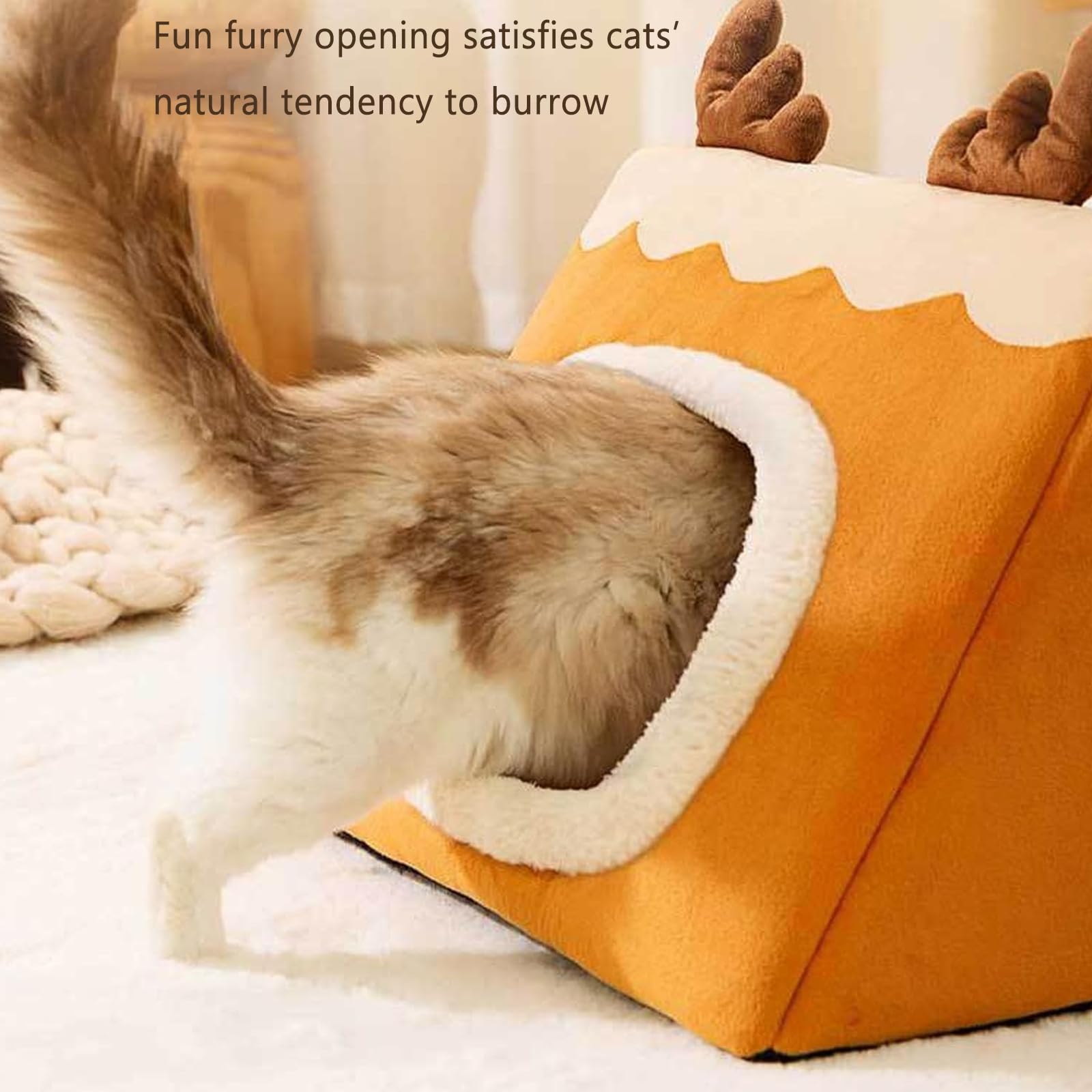 Cuccia Calda e Portatile per Animali Domestici, Cuccia per Gatti da Interno, Gabbia per Gatti, Cuccia Calda per Animali Domestici per l'inverno, Cuccia Calda per Interni per Gatti,L