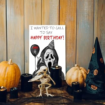 Gothic Birthday Card, Ghostface Merch, Scream Merchs, Wicked Cards