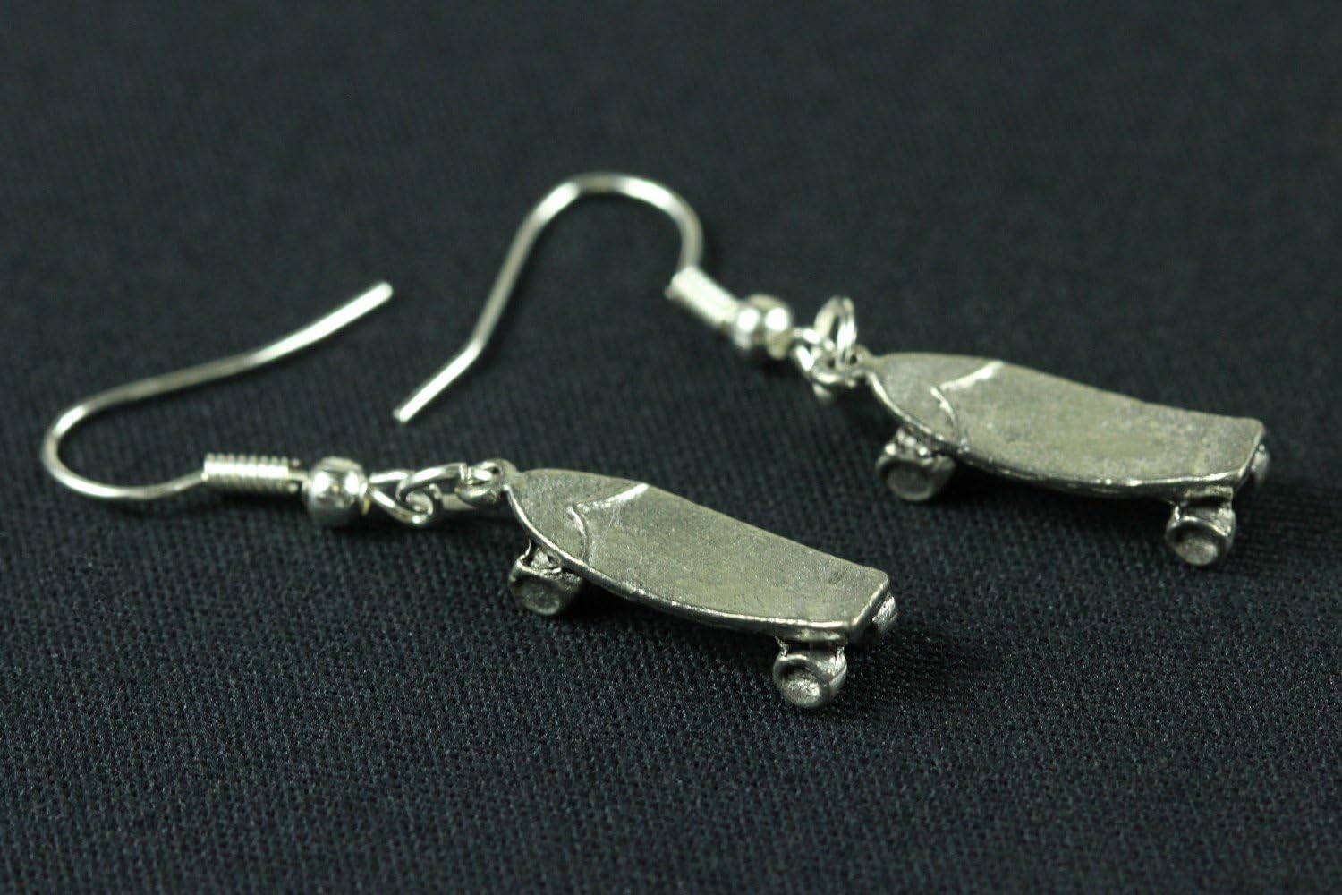 Skateboard Earrings Miniblings Board Earring Skating Skate Skaterboard Silver