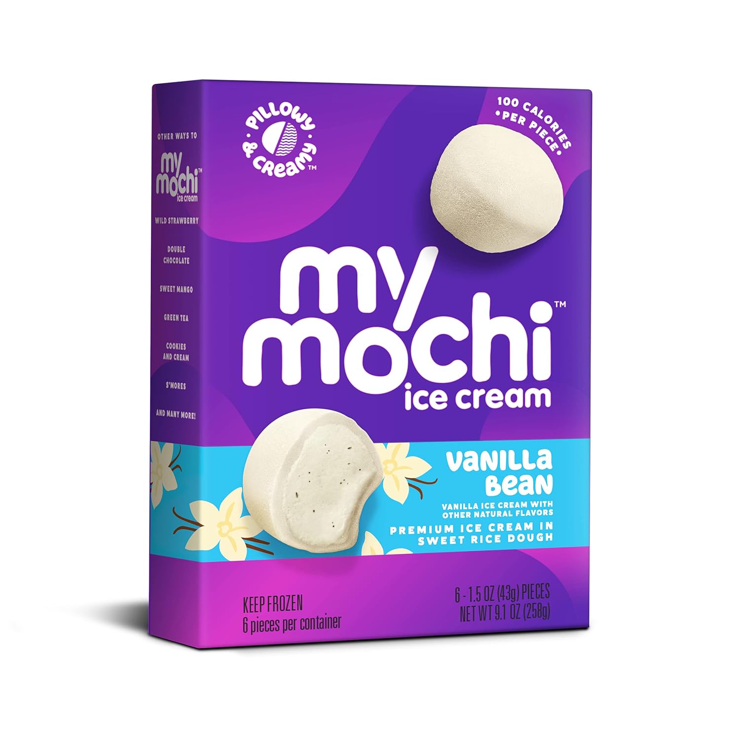 Amazon Com My Mochi Ice Cream Vanilla Bean 6 X 6ct Boxes Grocery Gourmet Food