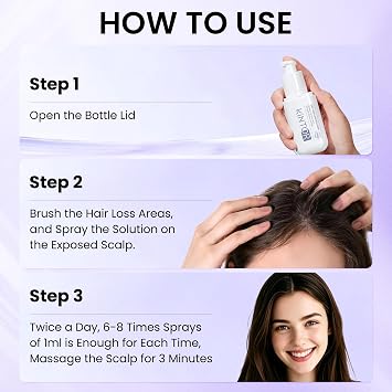 KINTOR KX-826 DHT Blocker for Men & Women Hair Growth,Hair Growth Products Spray 60ml Pro (Purple-1PCS)