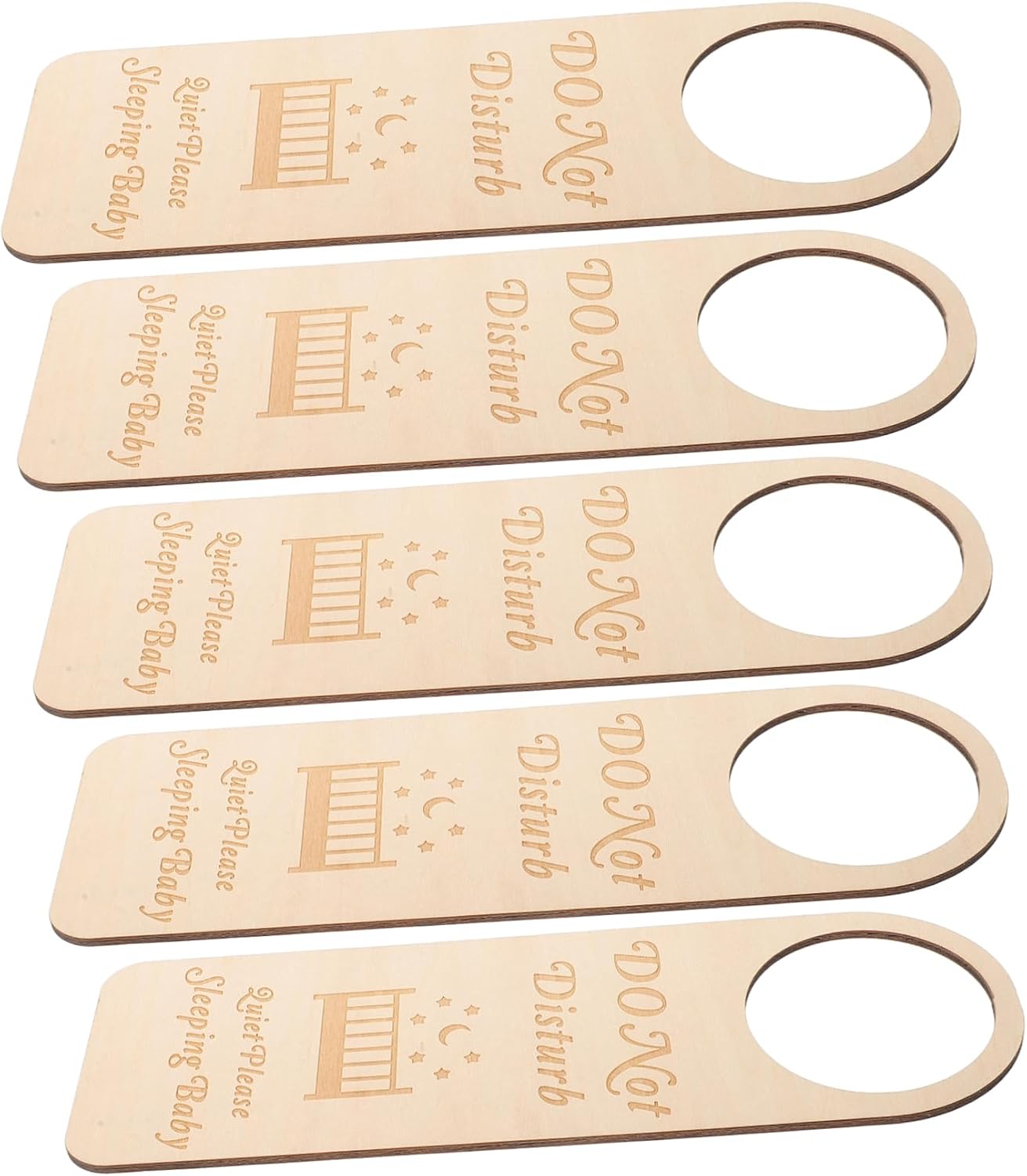 BESTonZON 5pcs Cute Is Sleeping Door Sign Hospital Sign Decor Door Hanger Easy Install Portable