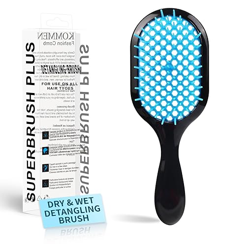 Miniatura 16 de Cepillo para desenredar, 1 paquete, cepillo desenredante, suave y eficaz para desenredar cabello frágil húmedo o seco, ultraligero, cepillo para