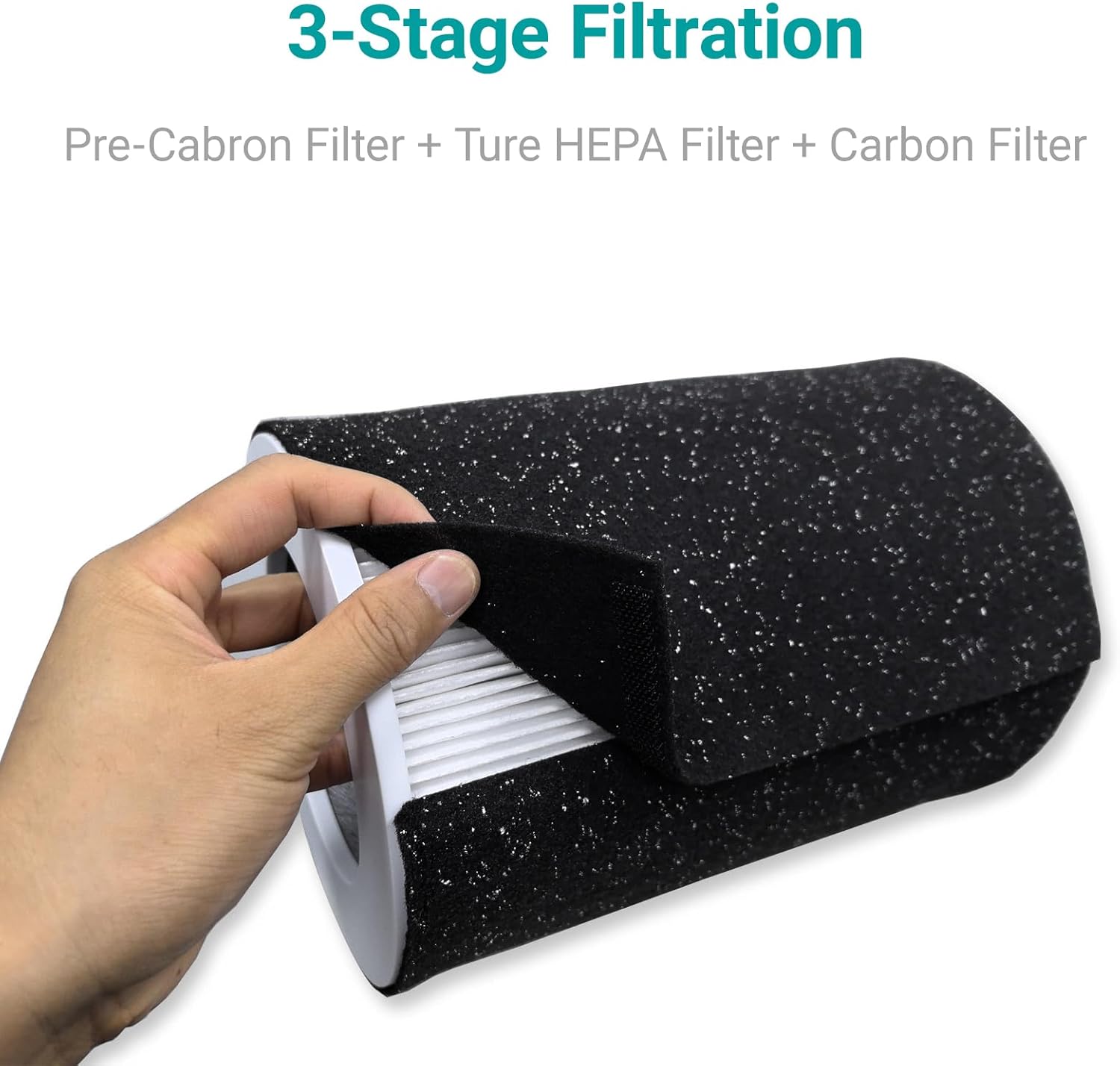 Replacement Air Filter Compatible with hunter hp 670 air purifier - True HEPA + Activated Carbon Combo (2 HEPA + 8 Carbon) - Fits Large Tower True Air Cleaner Purifier-Part# H-HF670-VP - Image 4