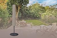 Vista 7 de Funda para sombrilla de patio de 6 a 9 pies, impermeable y duradera, con cremallera y varilla (Market 6'-9') Beige