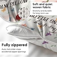 Vista 3 de ENCYCOM Almohada de bolsillo personalizada para lectura de libros, almohadas personalizadas con nombre, regalo para niñas ratones de biblioteca